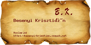 Besenyi Krisztián névjegykártya