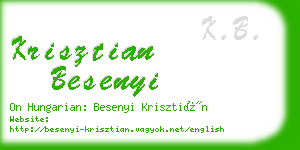 krisztian besenyi business card